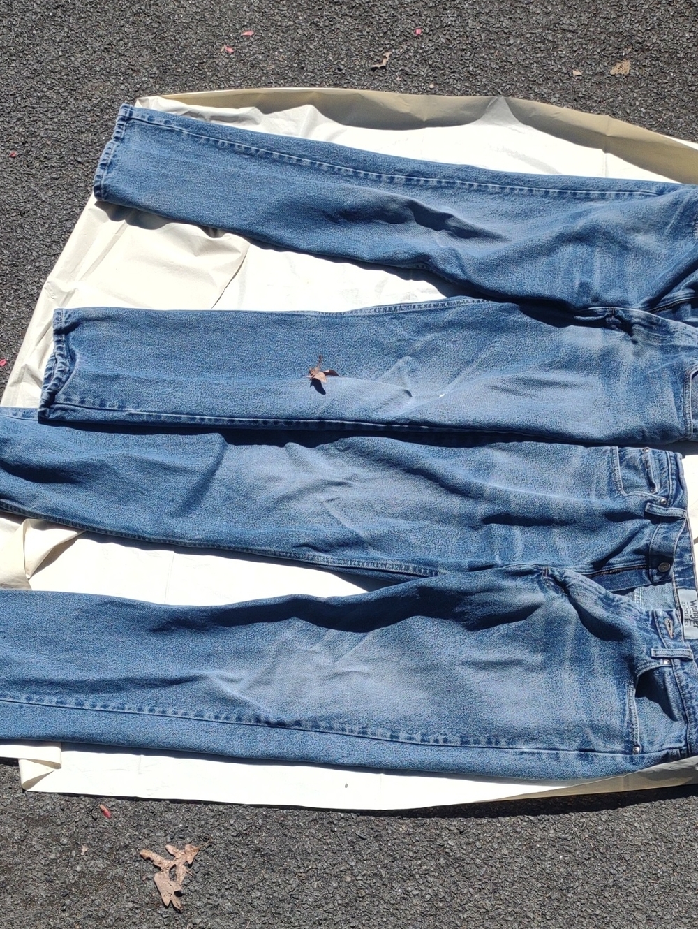 Wrangler Authentics Very faded  Light Blue Denim Jeans - Pair 36x34 Mens